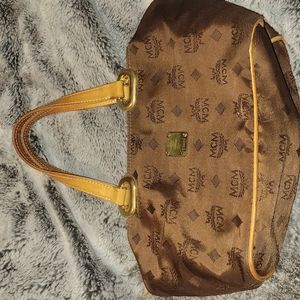 MCM Brown and Tan Mini Bag